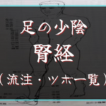 【足の少陰腎経】経絡・絡脈・経別・経筋まとめ（流注、循行、経穴一覧など）